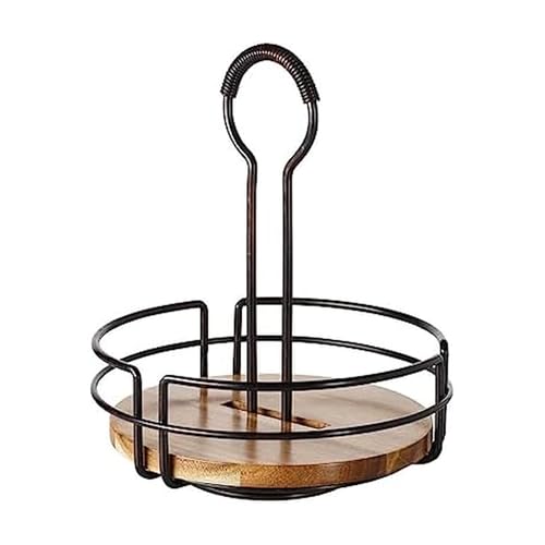 Mikasa Gourmet Basics Hanover Condiment Caddy with Rotating Caddy Organizer Design (One Size / Round)