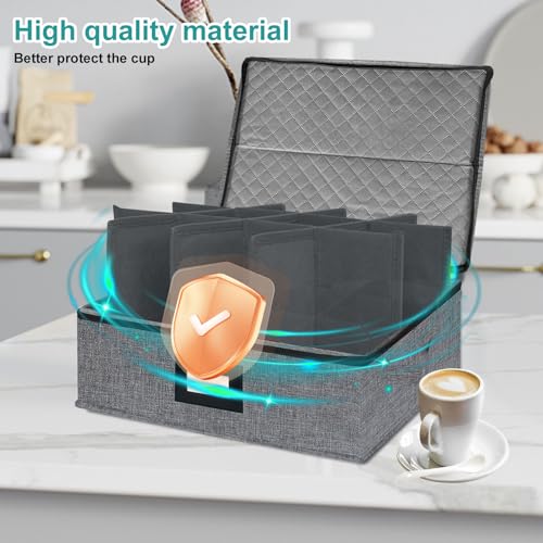 Mug and Cup Storage Box with Dividers (Mug storage Box)