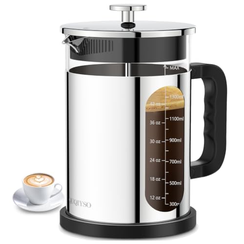 French Press Coffee Maker 51oz (Upgraded Stainless Steel Sliver / 51oz)