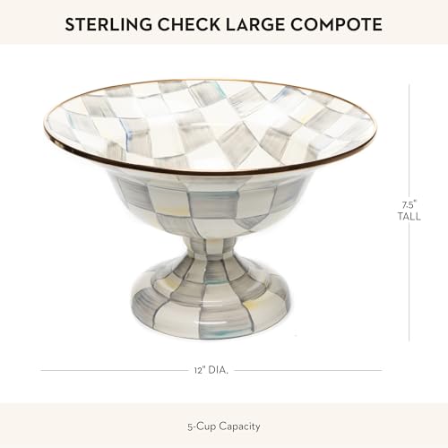 Enamel Compote (Large / Sterling Check)