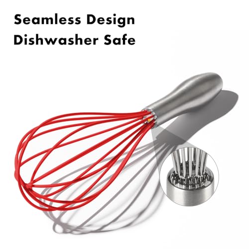10 Inch Red Silicone Whisk (10 inch red)