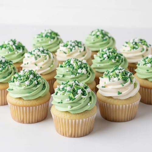 Sprinkles Edible Cake and Cupcake Jimmies (Green White)