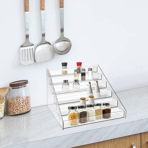 Spice Rack Organizer For Cabinet (6 Tier - inner width 2'')