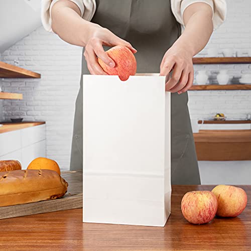 Bag Tek 12lb Paper Bags 100 Disposable Lunch Bags (12 lb / White)