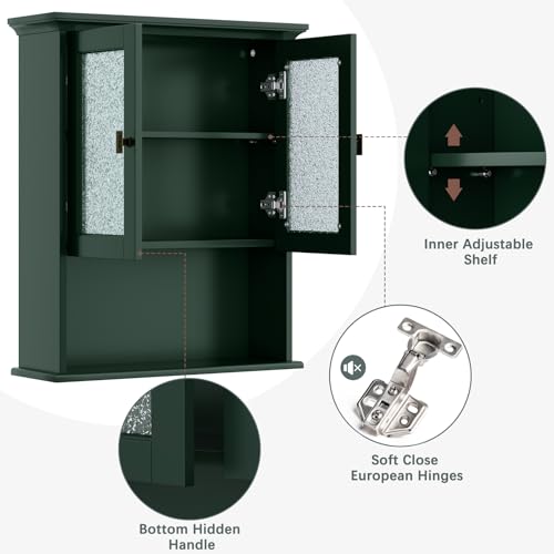 Bathroom Cabinet Wall Mount (Forest Green)