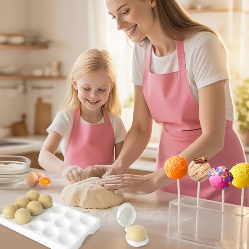 Round Cake Pop Mold and Tray (White)