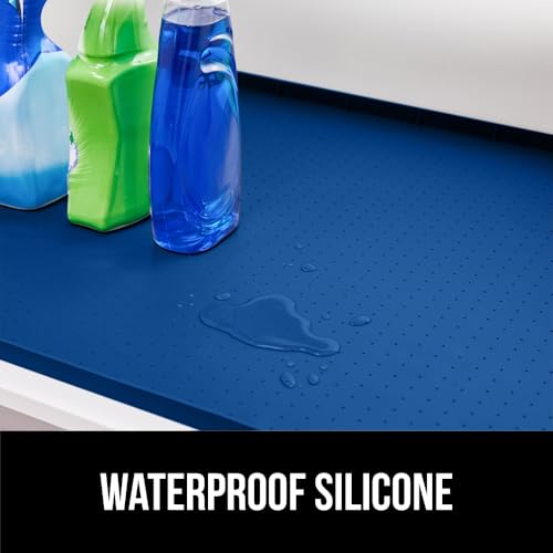 Waterproof Silicone Under Sink Mat (Blue / 28"w X 22"l)