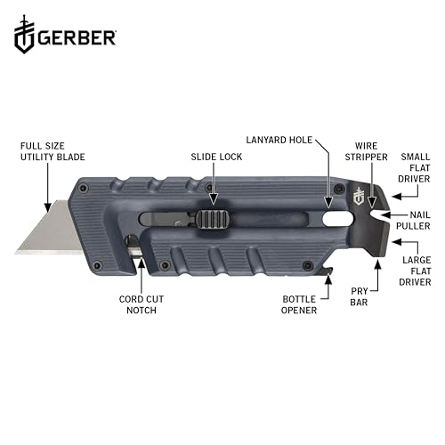 Prybrid Pocket Knife Multitool 8 (Blue with Clip)