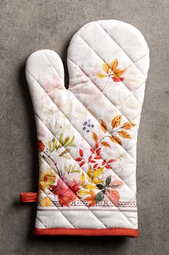 Maison d'Hermine Oven Gloves 100% Cotton Oven Mitt (056 - Amarante / 7.5" x 13" (Oven Mitt))