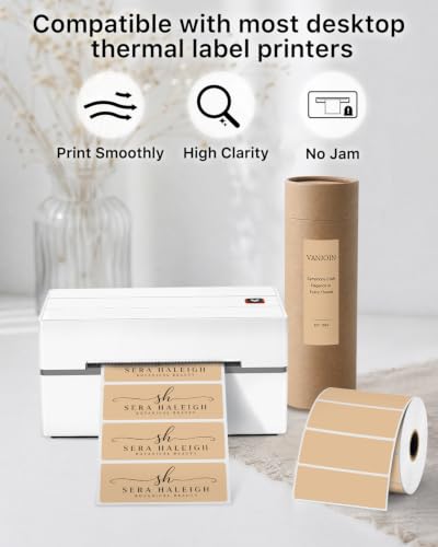 3x1 Inch Thermal Labels (3"x1" / Brown)
