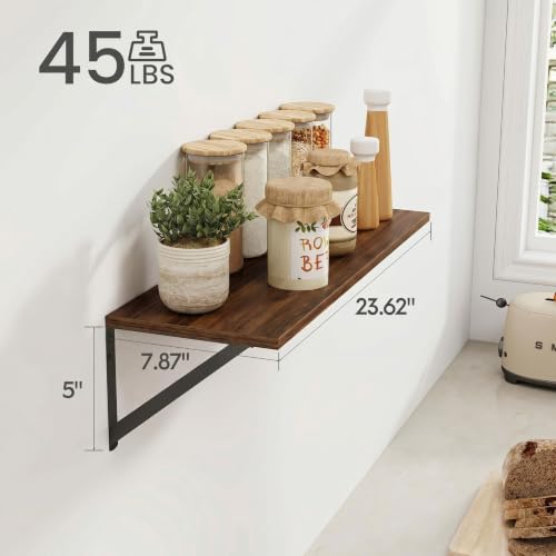 Black Deep Floating Shelves for Wall