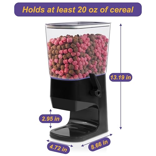 Cereal Dispenser Countertop 1 Pack (Black / 3.2L)