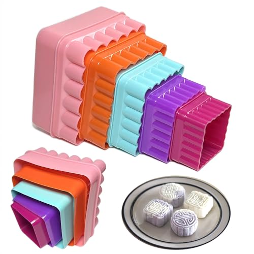 Cookie Biscuit Cutter Set (Square Shaped, 5 Pack)