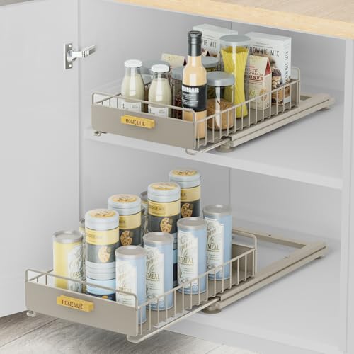Under Sink Organizer (2 Pack Single Layer / Gray)
