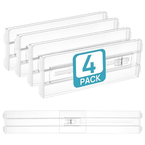 4" High Drawer Dividers for Clothes (4" H,13-22" L)