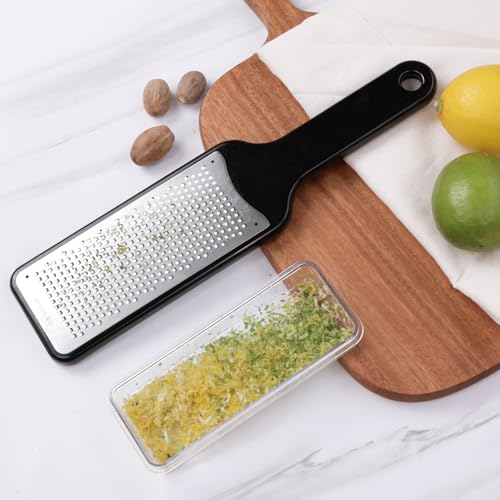 Citrus Lemon Zester & Cheese Grater with Container