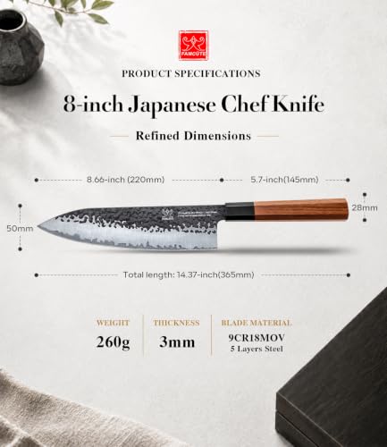 8'' Japanese Knife (8" Chef Knife+Sandalwood Box)