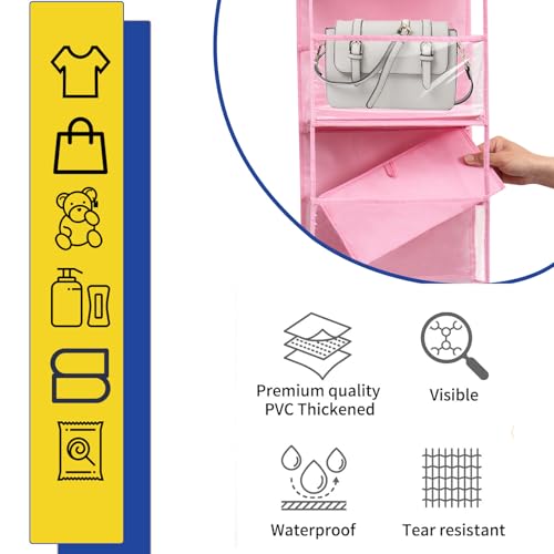2 Packs Over The Door Organizer (Pink)