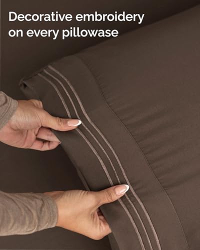 Twin XL 3 Piece Sheet Set (09 - Brown / Twin XL)