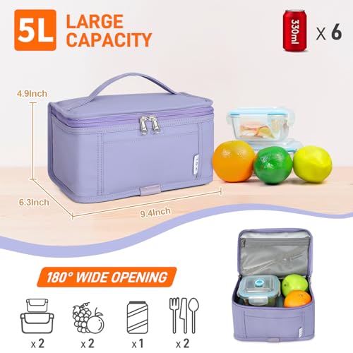 NOL Small Lunch Bag Mini Lunch Box Insulated Lunch Bag for Men