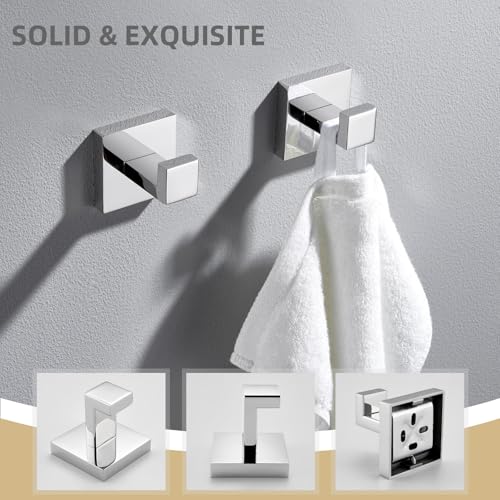 Bathroom Towel Hook (2 Pack / Polished Chrome)