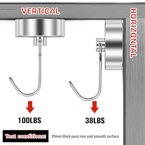 6 Pack Silver Magnet Hooks (6 Count)
