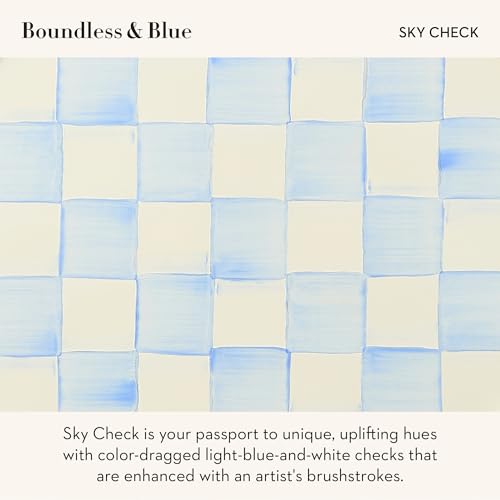 Enamel Serving Platter (Sky Check)