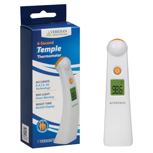 Veridian Temporal Contact Thermometer LCD Display 09