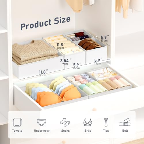 Drawer Organizer Clothes 26 Pack (White / 26 Pack)