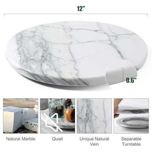 Marble Lazy Susan (Arabescato White / 12")