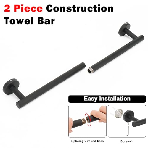 Bath Towel Bar (Matte Black / 24 Inch)
