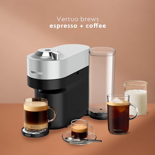 Vertuo Pop+ Deluxe by De'Longhi with Aeroccino (Machine + Frother / Silver)