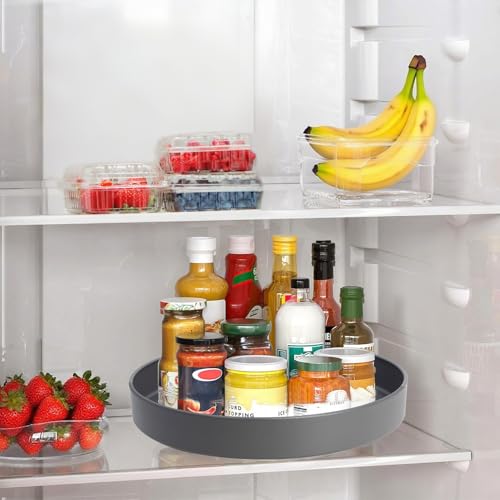 Metal Lazy Susan Organizer (12'' Gunmetal-1 Tier)
