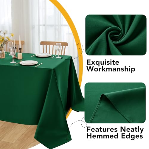10 Pack Hunter Green Tablecloths for Rectangle Tables (Hunter Green / 70x108 In, 10 Pack)