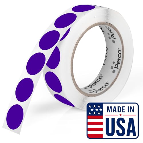 Purple Round Circle Dot Sticker 1 (Purple / 1 Inch)