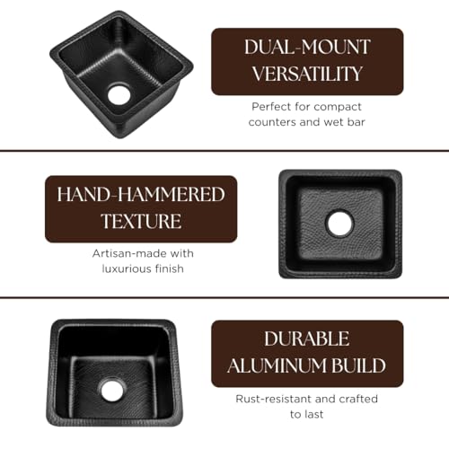 Kitchen & Bar Sink (17 inches / Matte Black)