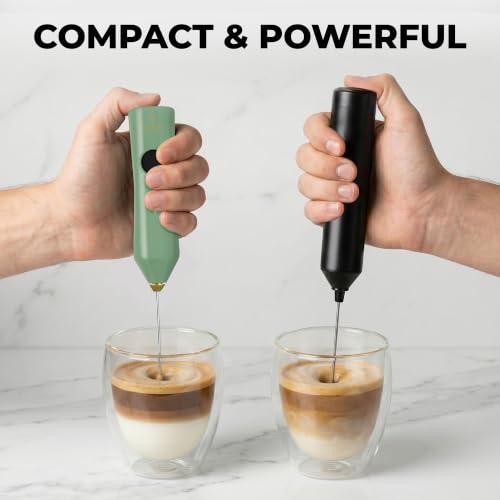 Rechargeable Milk Frother Handheld (ZK Dynamic Tornado Green Gold / Rechargeable Z1 Motor Max)