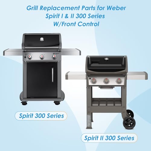 7526 7527 17.5" Grill Grates Replacement for Weber Spirit II 300 Series (17 1/2" x 11 7/8"CI)