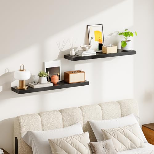 Floating Shelves for Wall (Black / 39.4 Inches)