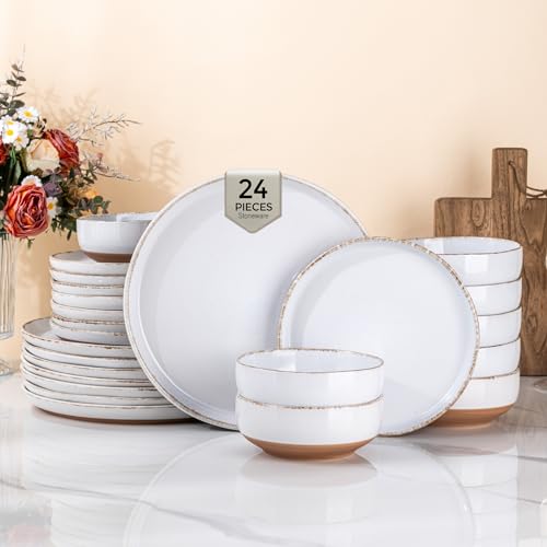 Dinnerware Sets for 8 (White / Service For 8(24Pcs))