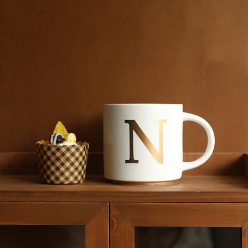 Monogram Ceramic Mugs (gold-N)