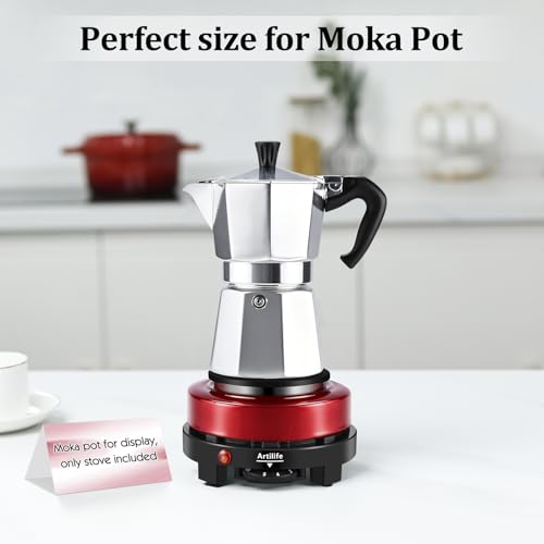 500W Mini Electric Hot Plate (Red)