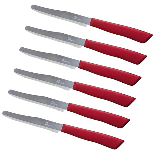 6 kitchen Knives Set (Red)