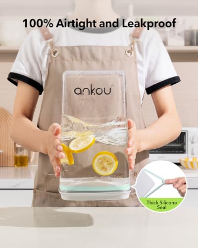 Airtight Food Storage Container with Pop Lid & 130ml Scoop (4 Count)