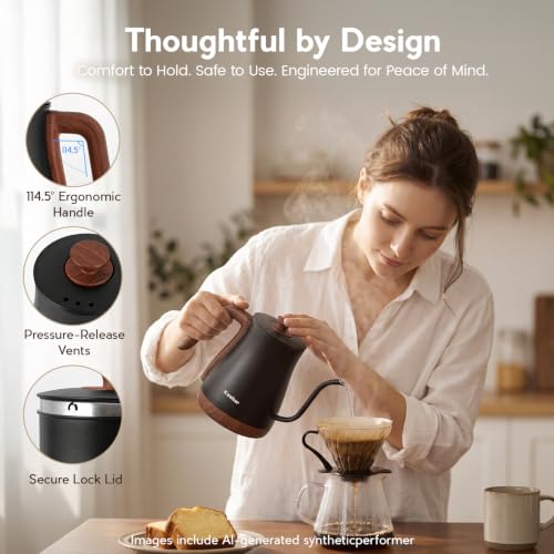 Gooseneck Electric Kettle (Black)