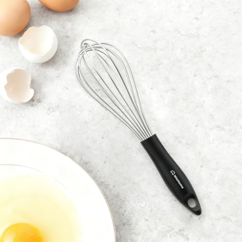 Whisk 10" Kitchen Whisk (Black-Silver / 1 Piece)