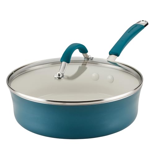 Cucina Ceramic Nonstick Saute Pan with Lid (Saute Pan (10") / Marine Blue)