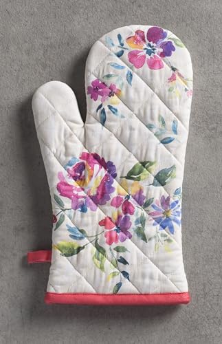 Maison d'Hermine Oven Gloves 100% Cotton Oven Mitt (081 - Rose Garden / 7.5" x 13" (Oven Mitt))