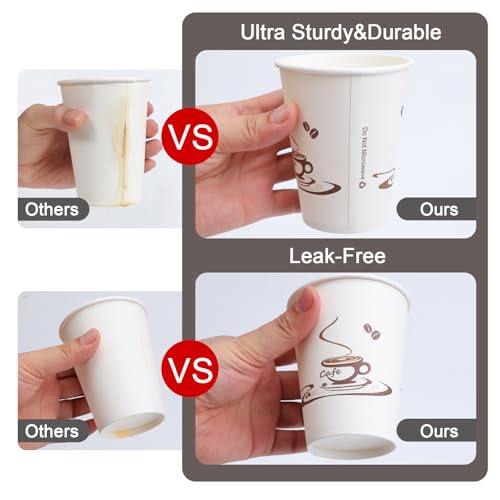 180 Pack 16 oz Coffee Cups (White / 16OZ-180PACK)