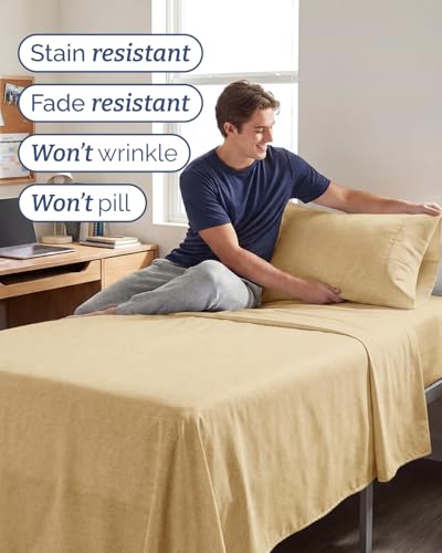 Twin XL 3 Piece Sheet Set (37 - Heathered Tan / Twin XL)